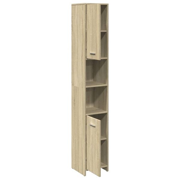 vidaXL Στήλη Μπάνιου Sonoma Δρυς 30x30x183,5 εκ. Επεξεργασμένο Ξύλο