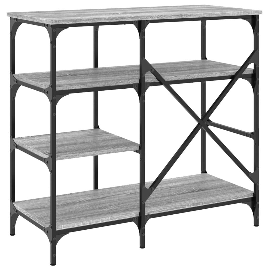 vidaXL Ραφιέρα Κουζίνας Γκρι Sonoma 90x40x84 εκ. Επεξ. Ξύλο/Μέταλλο