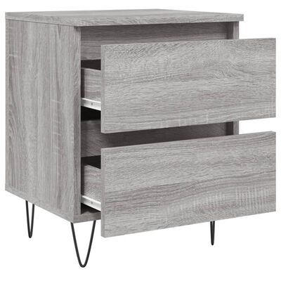 vidaXL Κομοδίνο Γκρι Sonoma 40 x 35 x 50 εκ. από Επεξεργασμένο Ξύλο
