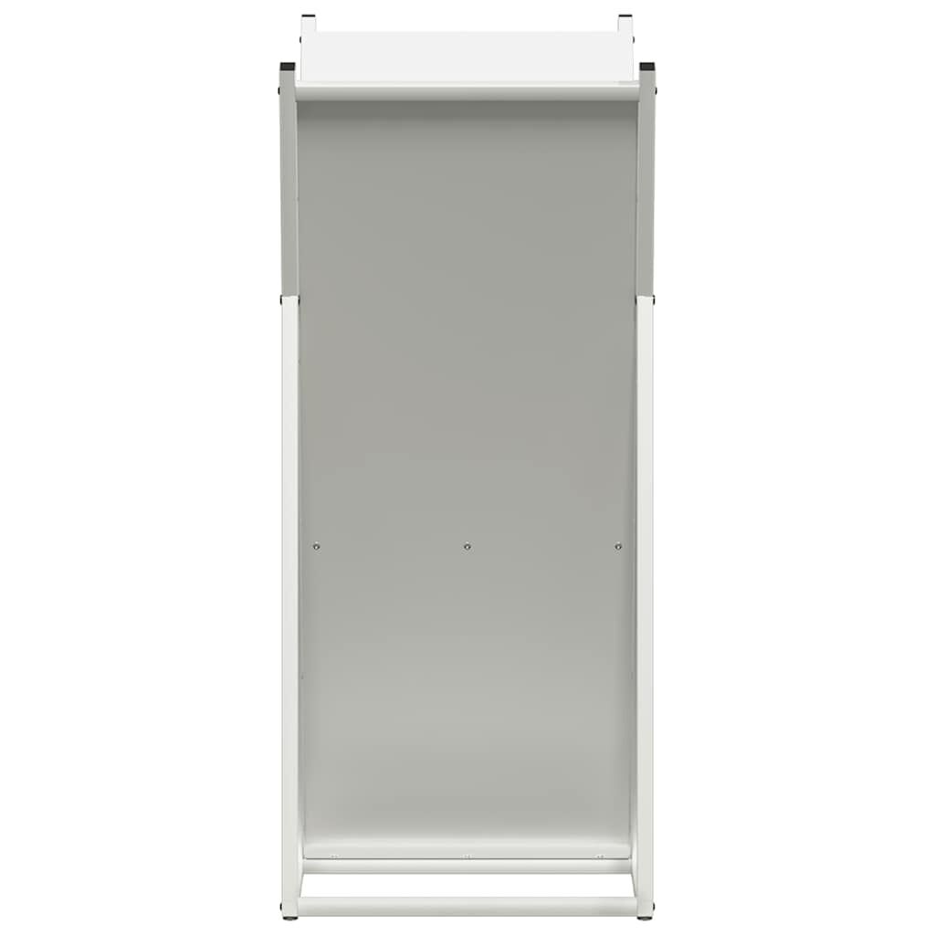 vidaXL Ράφι Καυσόξυλων Λευκό 69,5x35x81 εκ. Χάλυβας ψυχρής έλασης