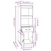vidaXL Ντουλάπι Ψηλό Λευκό 34 x 40 x 108,5 εκ. από Μασίφ Ξύλο Πεύκου