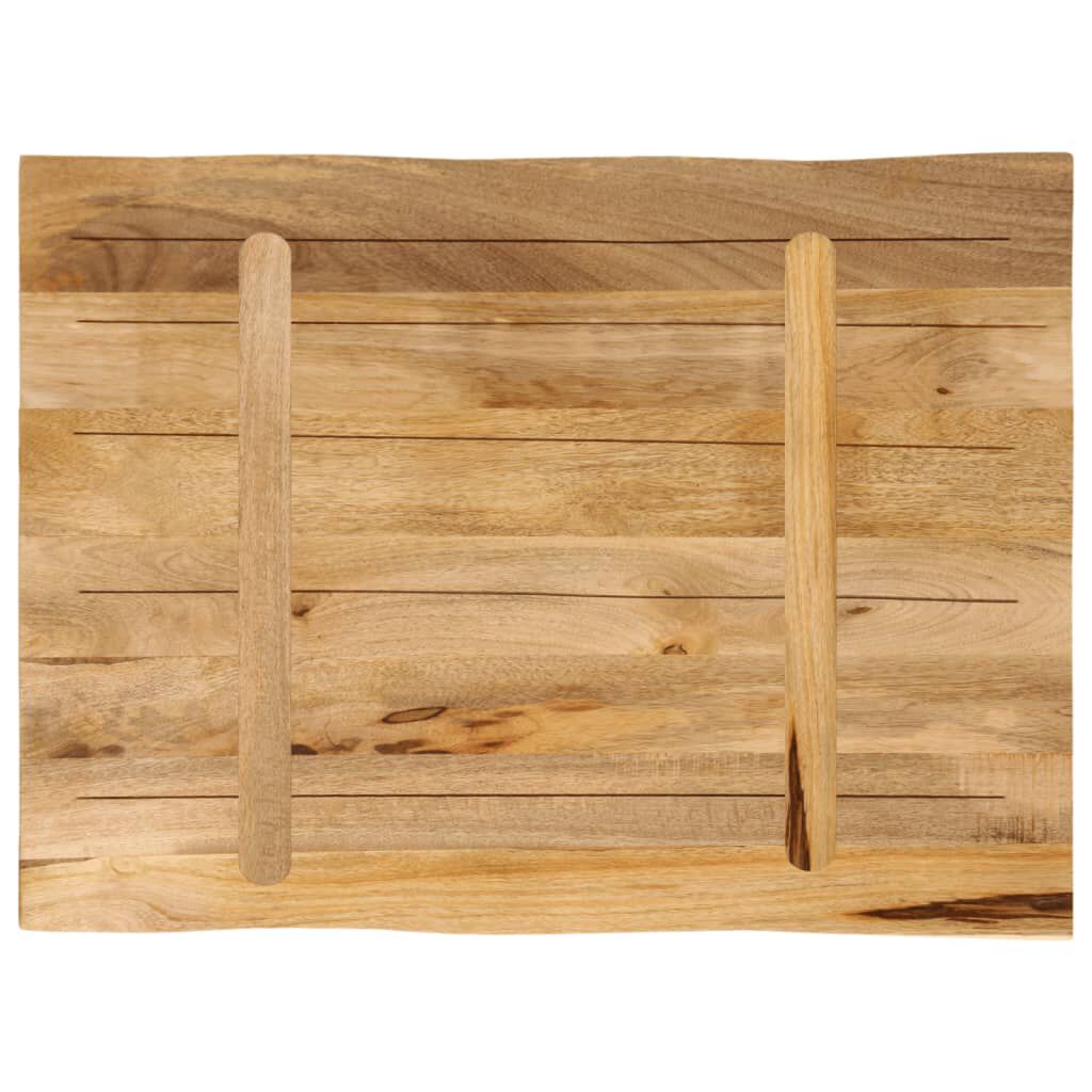 vidaXL Επιφάνεια Τραπεζιού 70x60x3,8 εκ. Live Edge Μασίφ Ξύλο Μάνγκο