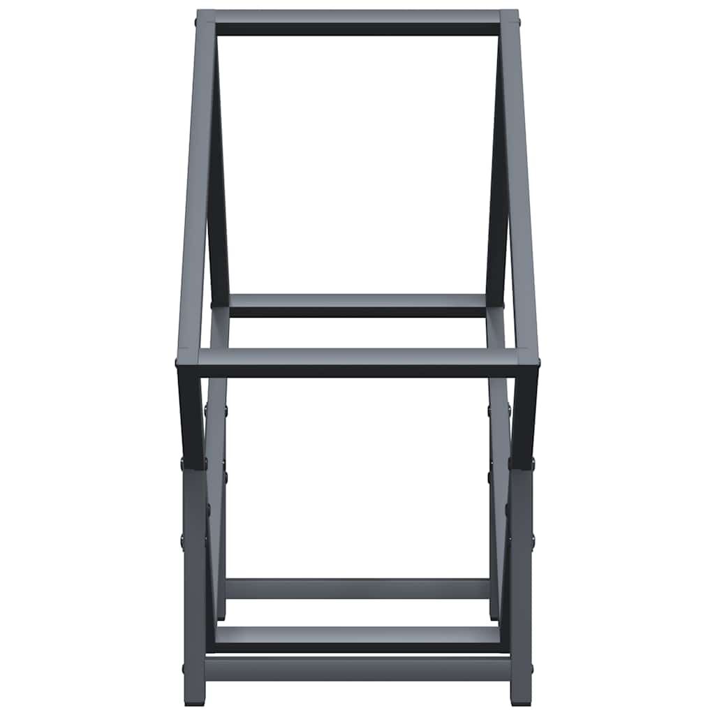 vidaXL Ράφι για καυσόξυλα Ανθρακί 50x25x50 εκ. Ατσάλι ψυχρής έλασης