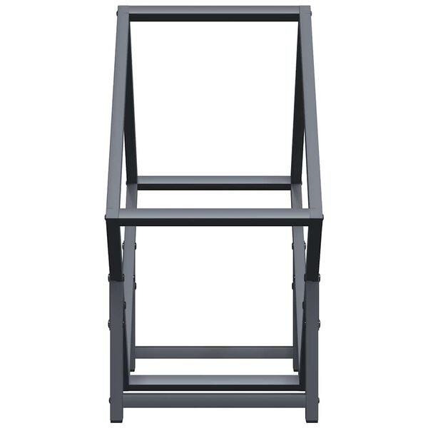 vidaXL Ράφι για καυσόξυλα Ανθρακί 50x25x50 εκ. Ατσάλι ψυχρής έλασης