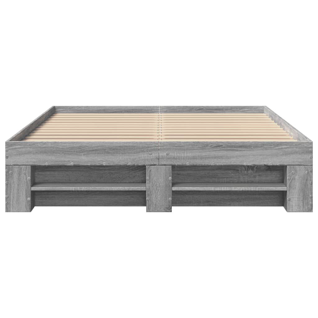 vidaXL Πλαίσιο Κρεβατιού Γκρι Sonoma 120x200 εκ. Επεξεργασμένο Ξύλο