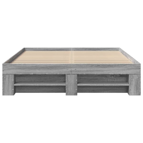 vidaXL Πλαίσιο Κρεβατιού Γκρι Sonoma 120x200 εκ. Επεξεργασμένο Ξύλο