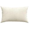 vidaXL Μαξιλάρι Καναπέ 2 pcs Κρεμ 50 x 30 cm Υφασμάτινο Κορντουρά