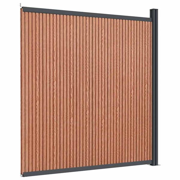 vidaXL Πάνελ Περίφραξης Καφέ 173 x 186 εκ. από WPC