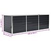 vidaXL Ζαρντινιέρα Υπερυψωμένη Ανθρακί 240x80x77 εκ. Γαλβαν. Χάλυβας