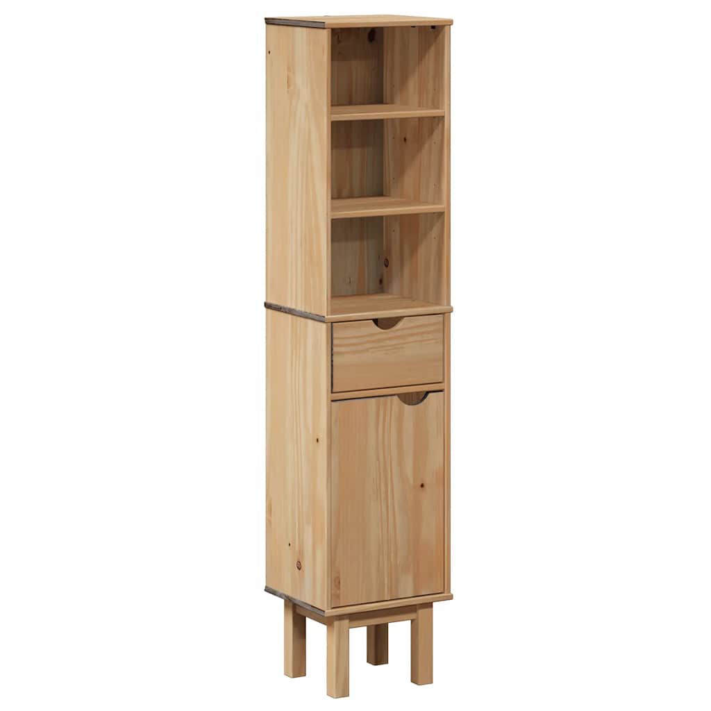 vidaXL Ντουλάπι Μπάνιου OTTA 35x30x159 εκ. Μασίφ Ξύλο Πεύκου