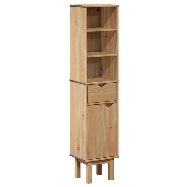 vidaXL Ντουλάπι Μπάνιου OTTA 35x30x159 εκ. Μασίφ Ξύλο Πεύκου