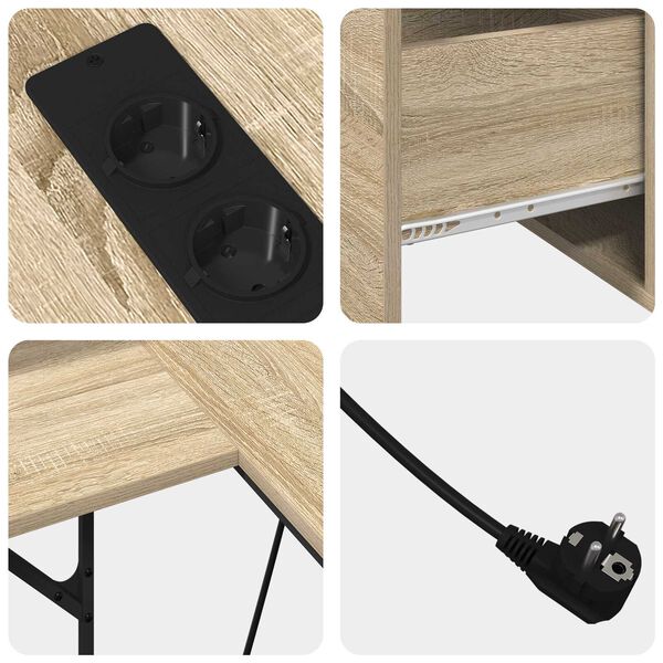 vidaXL Γραφείο Sonoma Oak 182 x 101 x 87.5 εκ. Επεξεργασμένο ξύλο