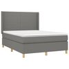 vidaXL &Kappa;&rho;&epsilon;&beta;ά&tau;&iota; Boxspring &mu;&epsilon; &Sigma;&tau;&rho;ώ&mu;&alpha; & LED &Sigma;&kappa;.&Gamma;&kappa;&rho;&iota; 140x190&epsilon;&kappa;. &Upsilon;&phi;&alpha;&sigma;&mu;ά&tau;&iota;&nu;&omicron;