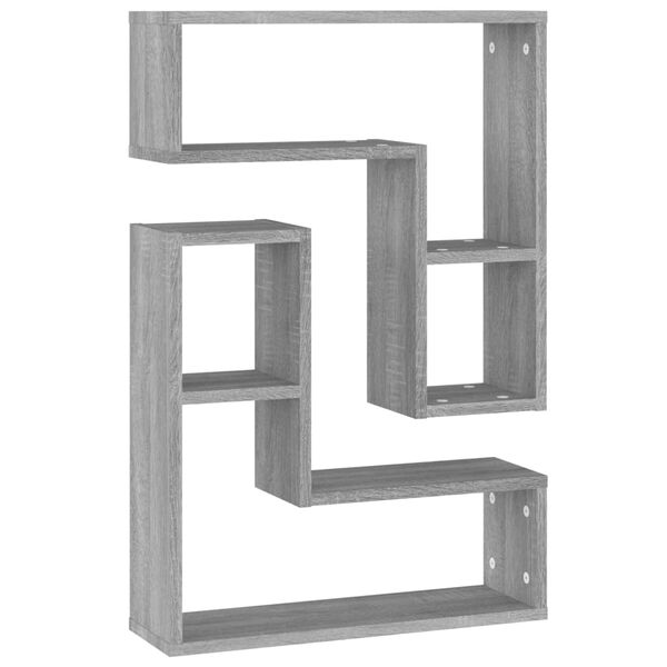 vidaXL Ραφιέρες Τοίχου 2 τεμ. Γκρι Sonoma 50 x 15 x 50 εκ. Επεξ. Ξύλο