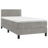 vidaXL &Kappa;&rho;&epsilon;&beta;ά&tau;&iota; Boxspring &mu;&epsilon; &Sigma;&tau;&rho;ώ&mu;&alpha; & LED &Alpha;&nu;.&Gamma;&kappa;&rho;&iota; 90x190 &epsilon;&kappa;. &Beta;&epsilon;&lambda;&omicron;ύ&delta;&iota;&nu;&omicron;