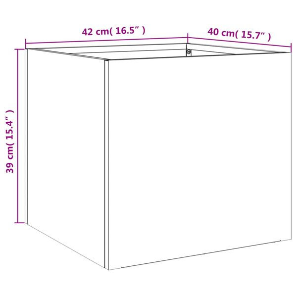 vidaXL Ζαρντινιέρες 2 τεμ. Μαύρες 42x40x39εκ. από Χάλυβα
