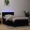 vidaXL &Kappa;&rho;&epsilon;&beta;ά&tau;&iota; Boxspring &mu;&epsilon; &Sigma;&tau;&rho;ώ&mu;&alpha; & LED &Mu;&alpha;ύ&rho;&omicron; 100x210 cm &Beta;&epsilon;&lambda;&omicron;ύ&delta;&iota;&nu;&omicron;
