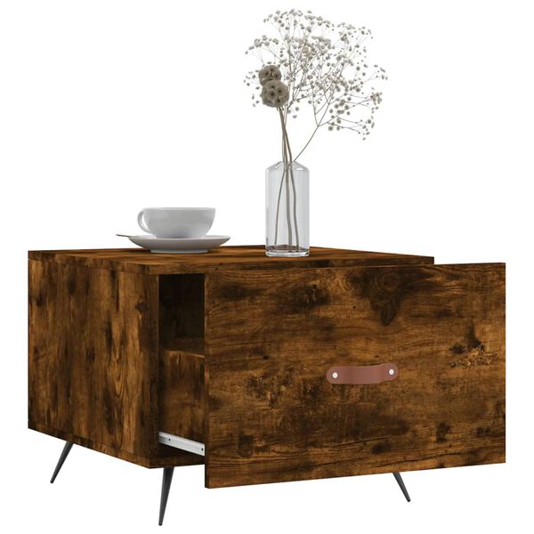 vidaXL Τραπεζάκια Σαλονιού 2 τεμ Καπνιστή Oak 50x50x40 εκ Επεξ. Ξύλο
