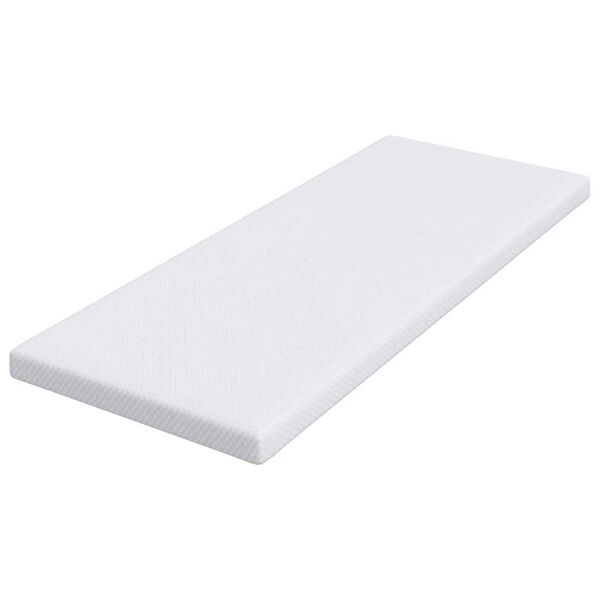 vidaXL Στρώματα Λευκό 70 x 200 cm 100% ύφασμα πολυεστέρα με τζακάρ