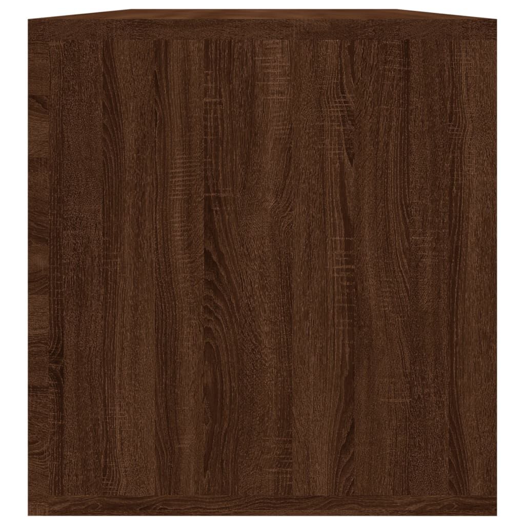 vidaXL Έπιπλο Δίσκων Βινυλίου Καφέ Δρυς 71 x 34 x 36 εκ. Επεξεργ. Ξύλο