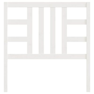 vidaXL Κεφαλάρι Κρεβατιού Λευκό 96 x 4 x 100 εκ. από Μασίφ Ξύλο Πεύκου
