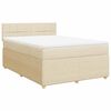 vidaXL &Kappa;&rho;&epsilon;&beta;ά&tau;&iota; Boxspring &mu;&epsilon; &Sigma;&tau;&rho;ώ&mu;&alpha; &Kappa;&rho;&epsilon;&mu; 140x190 &epsilon;&kappa;. &Upsilon;&phi;&alpha;&sigma;&mu;ά&tau;&iota;&nu;&omicron;