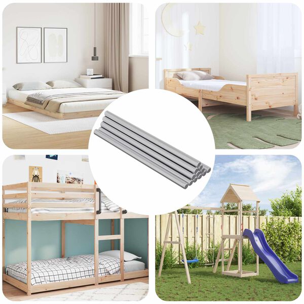 vidaXL &Rho;ά&beta;&delta;&omicron;&iota; &Mu;&epsilon; &Sigma;&pi;&epsilon;ί&rho;&omega;&mu;&alpha; 12 pcs &Alpha;&sigma;&eta;&mu;ί M6 x 120 &chi;&lambda;&mu; &Mu;έ&tau;&alpha;&lambda;&lambda;&omicron;