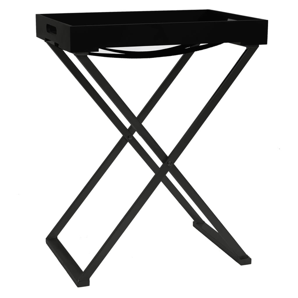 vidaXL Τραπέζι Πτυσσόμενο Μαύρο 48 x 34 x 61 εκ. από MDF