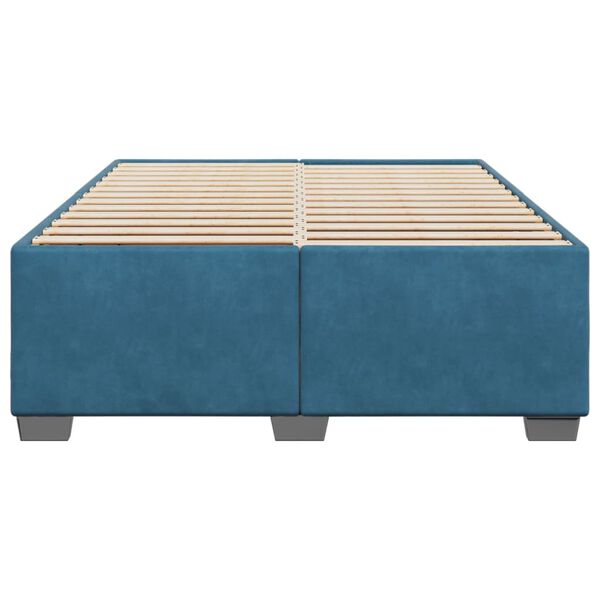 vidaXL Πλαίσιο Κρεβατιού Μπλε 160x200 εκ. Βελούδινο