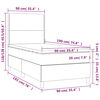 vidaXL &Kappa;&rho;&epsilon;&beta;ά&tau;&iota; Boxspring &mu;&epsilon; &Sigma;&tau;&rho;ώ&mu;&alpha; &Alpha;&nu;&omicron;&iota;&chi;&tau;ό &Gamma;&kappa;&rho;&iota; 90x190 &epsilon;&kappa;. &Upsilon;&phi;&alpha;&sigma;&mu;ά&tau;&iota;&nu;&omicron;