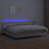 vidaXL &Kappa;&rho;&epsilon;&beta;ά&tau;&iota; Boxspring &mu;&epsilon; &Sigma;&tau;&rho;ώ&mu;&alpha; & LED &Kappa;&rho;&epsilon;&mu; 200x200 &epsilon;&kappa;. &Sigma;&upsilon;&nu;&theta;. &Delta;έ&rho;&mu;&alpha;