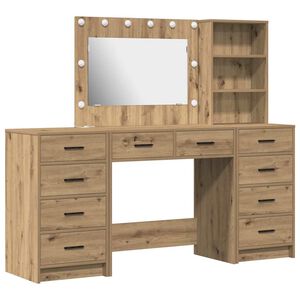 vidaXL Τραπέζι περιποίησης 3 pcs Artisan Oak Επεξεργασμένο ξύλο