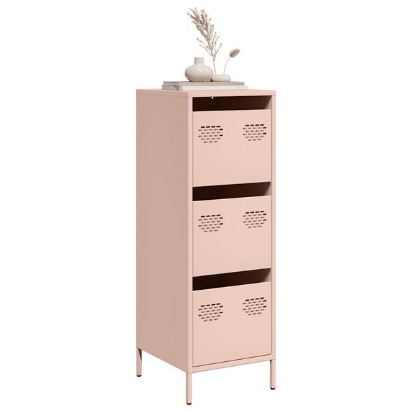 vidaXL Ντουλάπι Ροζ 39x35x103,5 εκ. από Ατσάλι