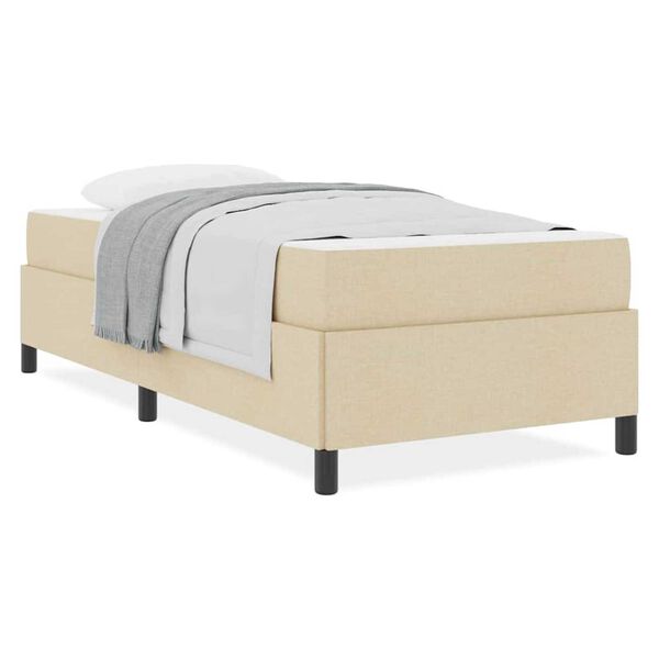 vidaXL Κρεβάτι με ελατήρια Κρέμα και Μαύρο 80 x 200 cm