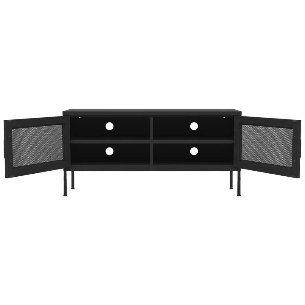 vidaXL Έπιπλο Τηλεόρασης Μαύρο 105x35x50 εκ. από Ατσάλι