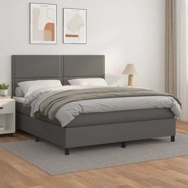 vidaXL &Kappa;&rho;&epsilon;&beta;ά&tau;&iota; Boxspring &mu;&epsilon; &Sigma;&tau;&rho;ώ&mu;&alpha; &Gamma;&kappa;&rho;&iota; 160x200&epsilon;&kappa;. &alpha;&pi;ό &Sigma;&upsilon;&nu;&theta;&epsilon;&tau;&iota;&kappa;ό &Delta;έ&rho;&mu;&alpha;