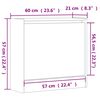 vidaXL Παπουτσοθήκη Γκρι Σκυροδέματος 60x21x57 εκ. Επεξεργασμένο Ξύλο