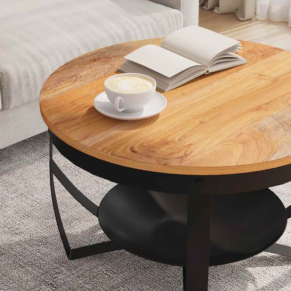 vidaXL Τραπεζάκι Σαλονιού Ø68 x 43 εκ. από Μασίφ Ξύλο Ακακίας