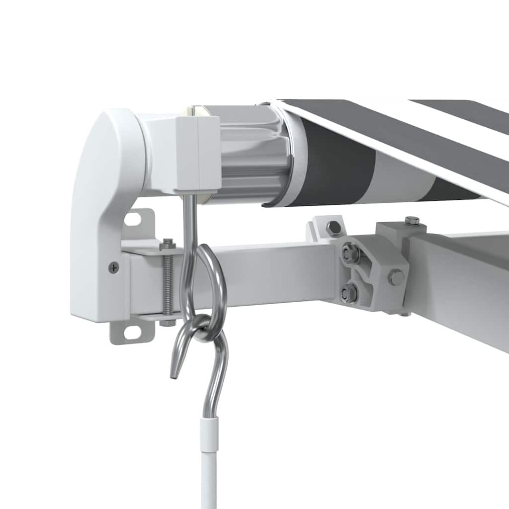 vidaXL Τέντα Πτυσσόμενη Χειροκίνητη με LED Ανθρακί / Λευκή 600x300 εκ.