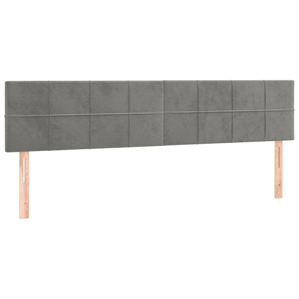vidaXL Κρεβάτι Boxspring με Στρώμα Ανοιχτό Γκρι 120x190 εκ. Βελούδινο