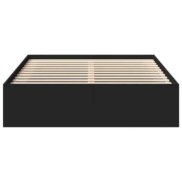 vidaXL Πλαίσιο Κρεβατιού Μαύρο 150 x 200 εκ. King Size