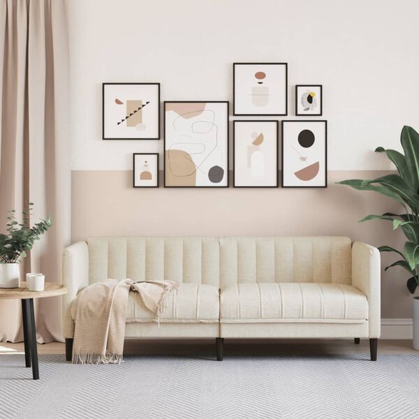 vidaXL Καναπές Διθέσιος Λινό