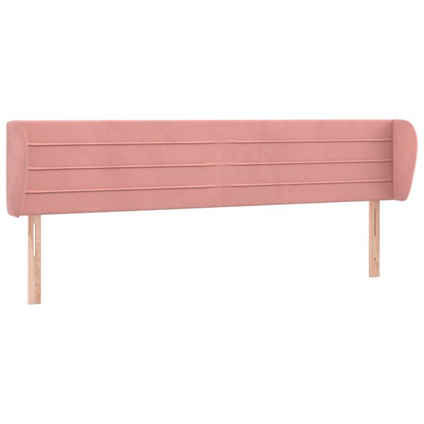 vidaXL Κεφαλάρι με Πτερύγια Ροζ 163x23x78/88 εκ. Βελούδινο