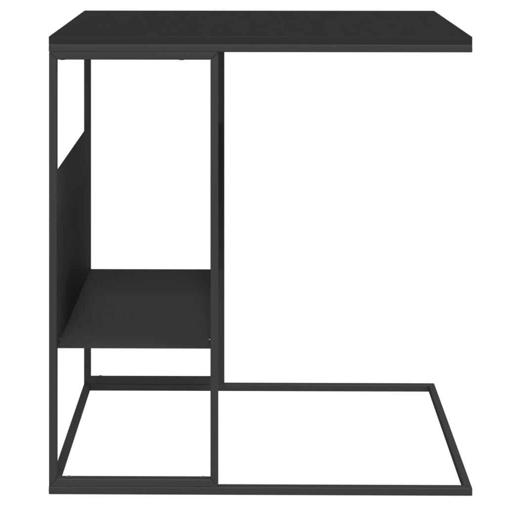 vidaXL Τραπέζι Βοηθητικό Μαύρο 55x36x59,5 εκ. από Επεξεργασμένο Ξύλο