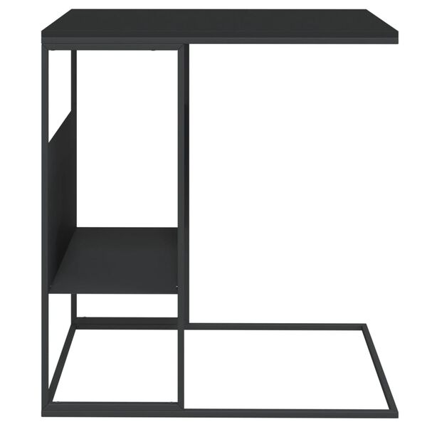 vidaXL Τραπέζι Βοηθητικό Μαύρο 55x36x59,5 εκ. από Επεξεργασμένο Ξύλο