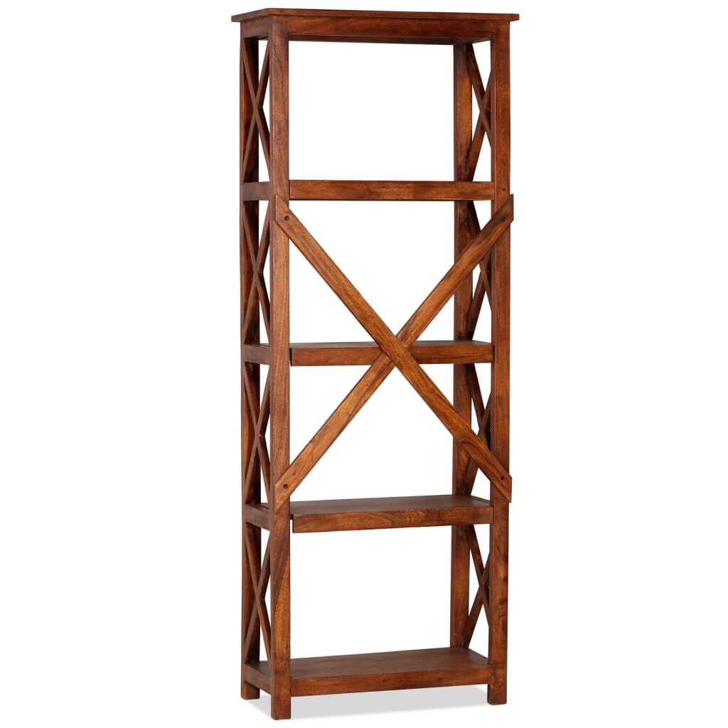 vidaXL Βιβλιοθήκη 60x30x160 εκ. Μασίφ Ξύλο Ακακίας/Μελί Sheesham