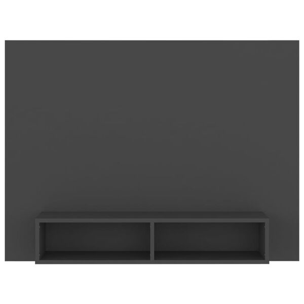 vidaXL Έπιπλο Τηλεόρασης Τοίχου Γκρι 120 x 23,5 x 90 εκ. Μοριοσανίδα