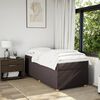 vidaXL Κρεβάτι Boxspring με Στρώμα Σκούρο Καφέ 90x200 εκ. Υφασμάτινο