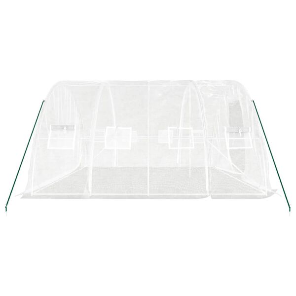 vidaXL Θερμοκήπιο με Ατσάλινο Πλαίσιο Λευκό 20 μ² 5 x 4 x 2,3 μ.