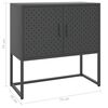 vidaXL Μπουφές Ανθρακί 75 x 35 x 75 εκ. από Ατσάλι